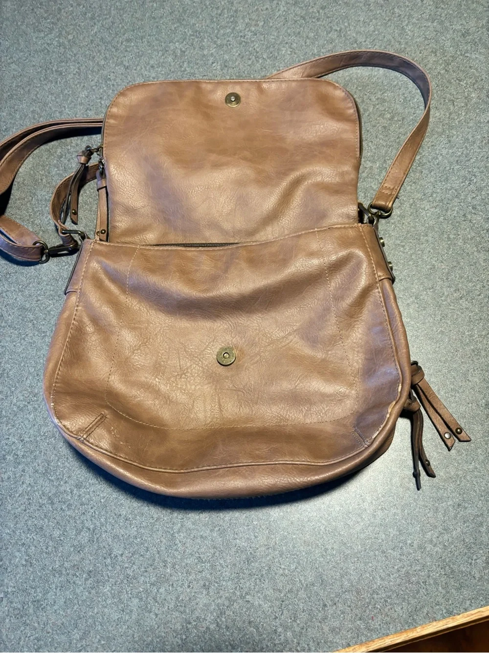 Classic Brown Leather Crossbody Bag